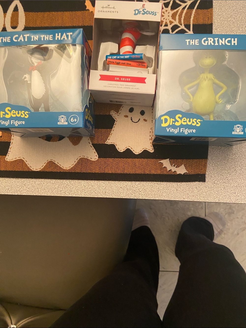 Dr. Seuss Figures & Ornament Set - Red, White, Green, Blue